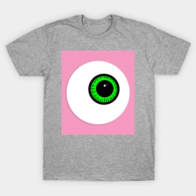 Green Eyeball T-Shirt by TheGrinningSkull